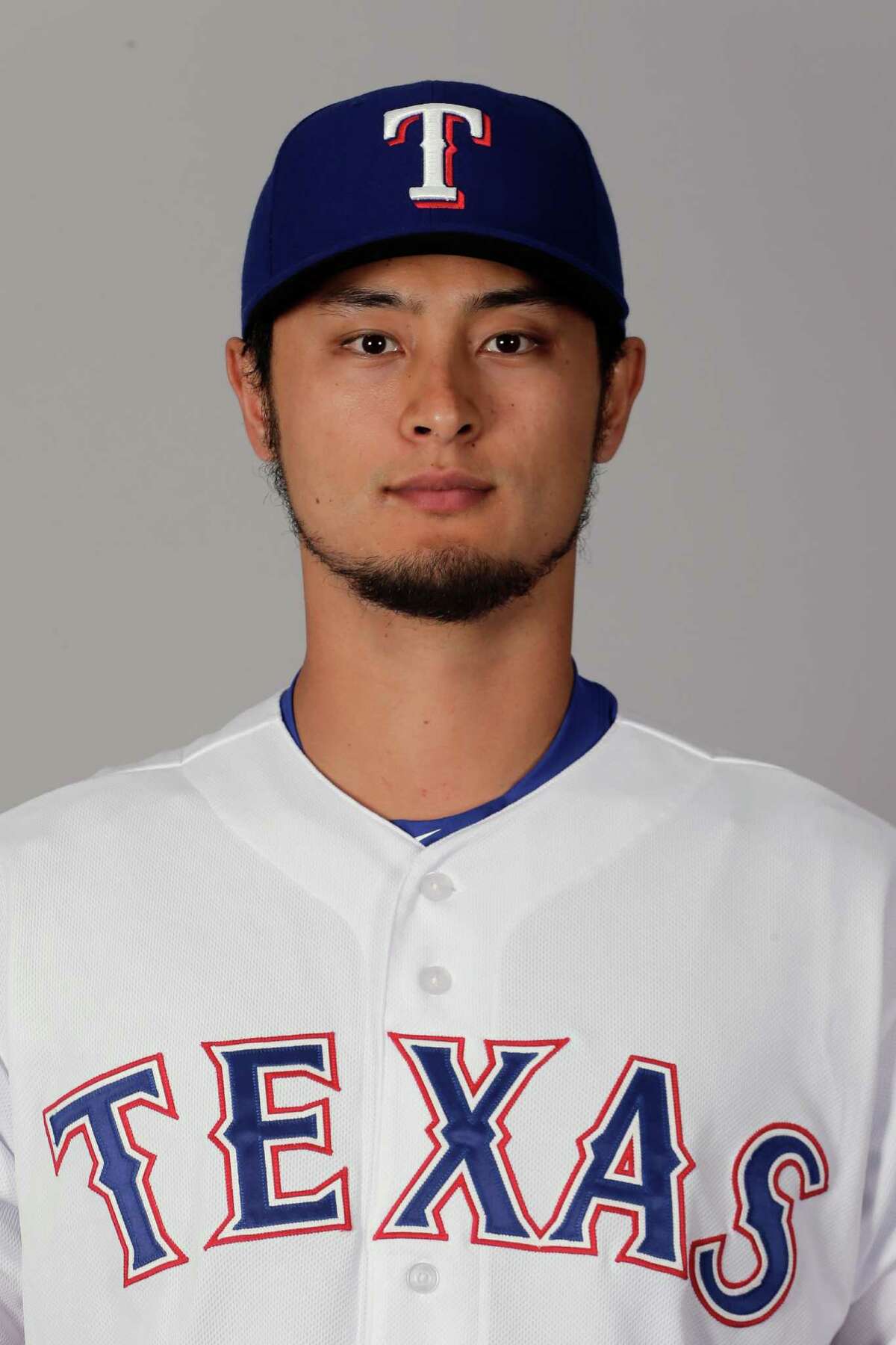 This is a 2016 photo of Yu Darvish of the Texas Rangers baseball team. This image reflects the Texas Rangers active roster as of Sunday, Feb. 28, 2016, when this image was taken. (AP Photo/Charlie Riedel)