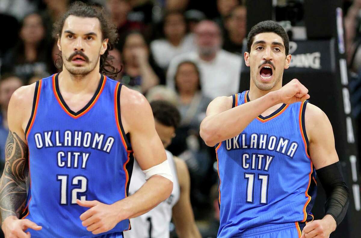 5. Trim the "Stach Bros." OKC coach Billy Donovan found something special when he paired Steven Adams with Enes Kanter in Game 4, particularly in the fourth quarter. Lineups featuring the mustachioed duo outscored the Spurs by 16 points in 16 minutes and grabbed 71.4 percent of all available rebounds. Kanter even flashed some outside shooting prowess by drilling a huge 3-pointer late in the game. The Spurs, who once deployed a potent "Twin Towers" duo of their own, must find a way to more adequately combat this one.