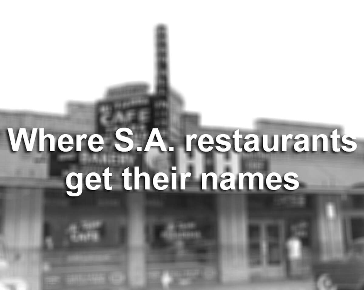 Click through the slideshow to see where local restaurants like Mi Tierra and The Esquire Tavern got their names. 