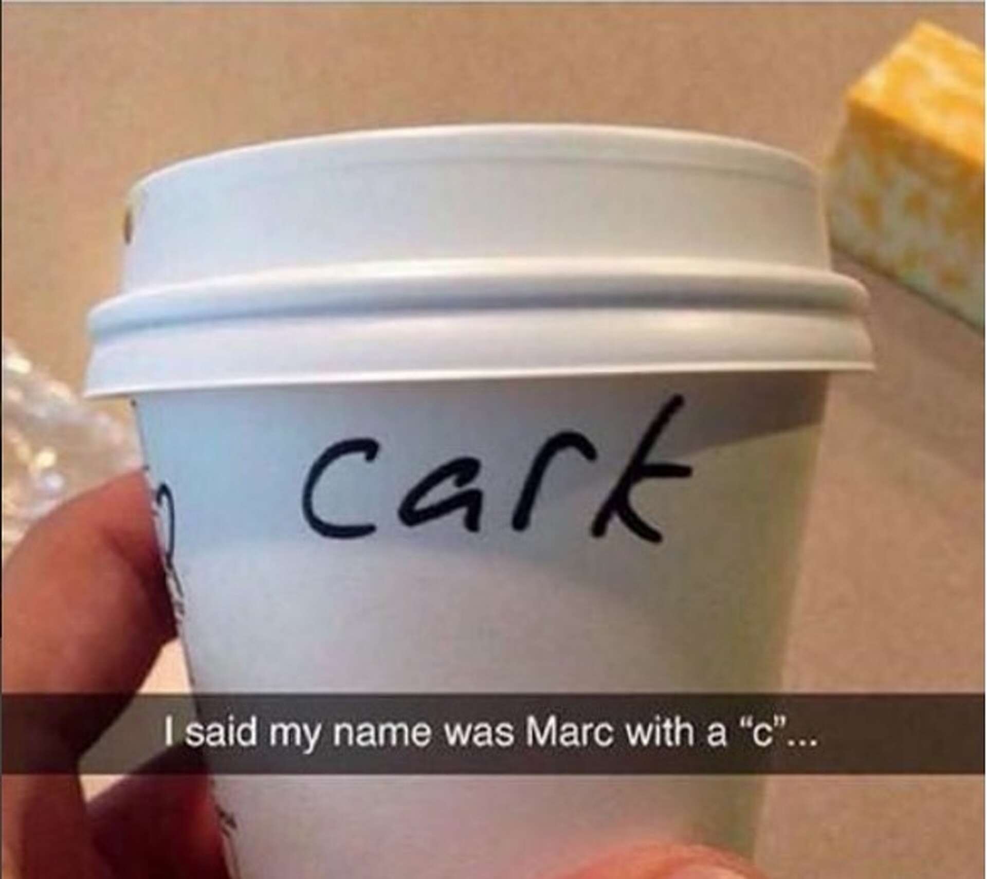 Why do Starbucks employees always misspell our names on the coffee cups?