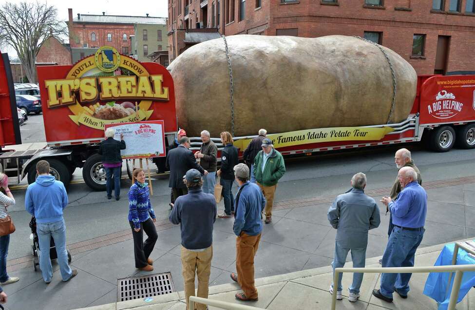 Giant Idaho potato in Saratoga Springs on Tuesday
