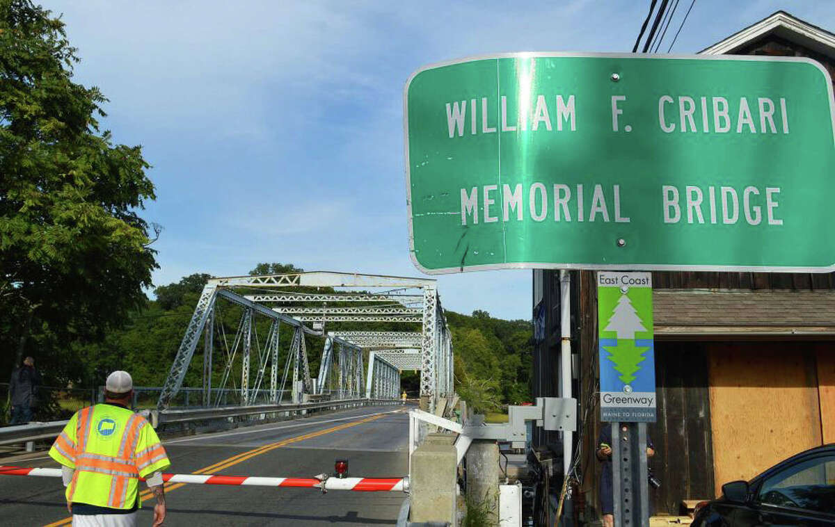 The 132-year-old swing bridge over the Saugatuck River is formally known as the William F. Cribari Memorial Bridge.