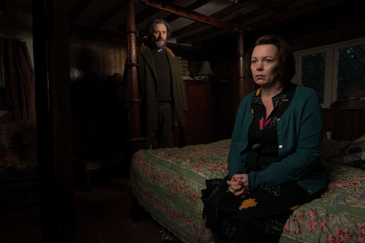 Julian Barratt and Olivia Colman in "Flowers," a new comedy drama on the subscription comedy site Seeso