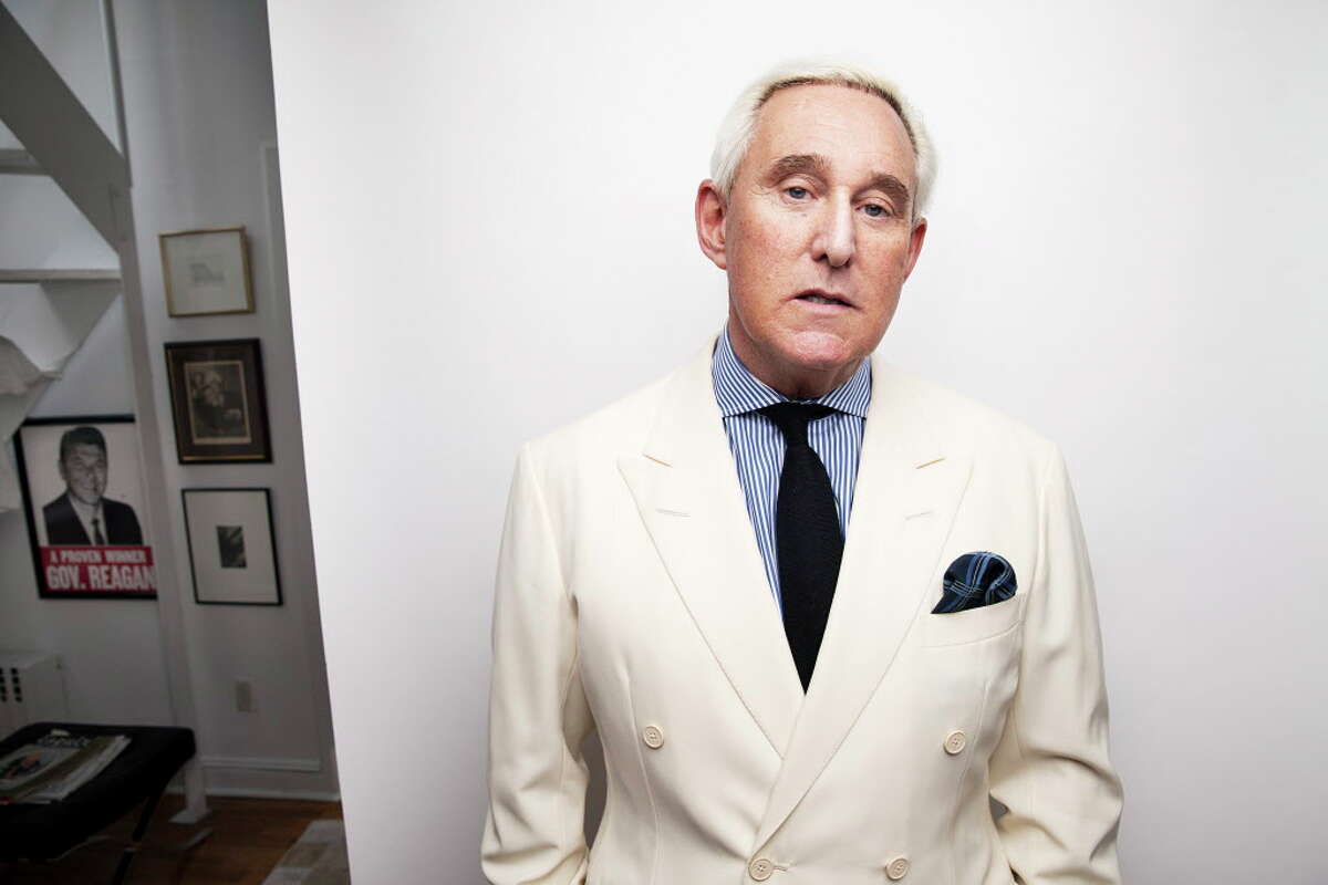Roger Stone, the longtime political operative who recently had a public split with the Donald Trump campaign, in New York, Aug. 13, 2015. Stone?’s spell as a hot property on cable news has allowed him to display his sartorial side. ?“It?’s given me a chance to show off an extraordinary wardrobe,?” said Stone. ?“I?’ve worn seersucker twice on CNN!?” (Jesse Dittmar/The New York Times) ORG XMIT: XNYT43