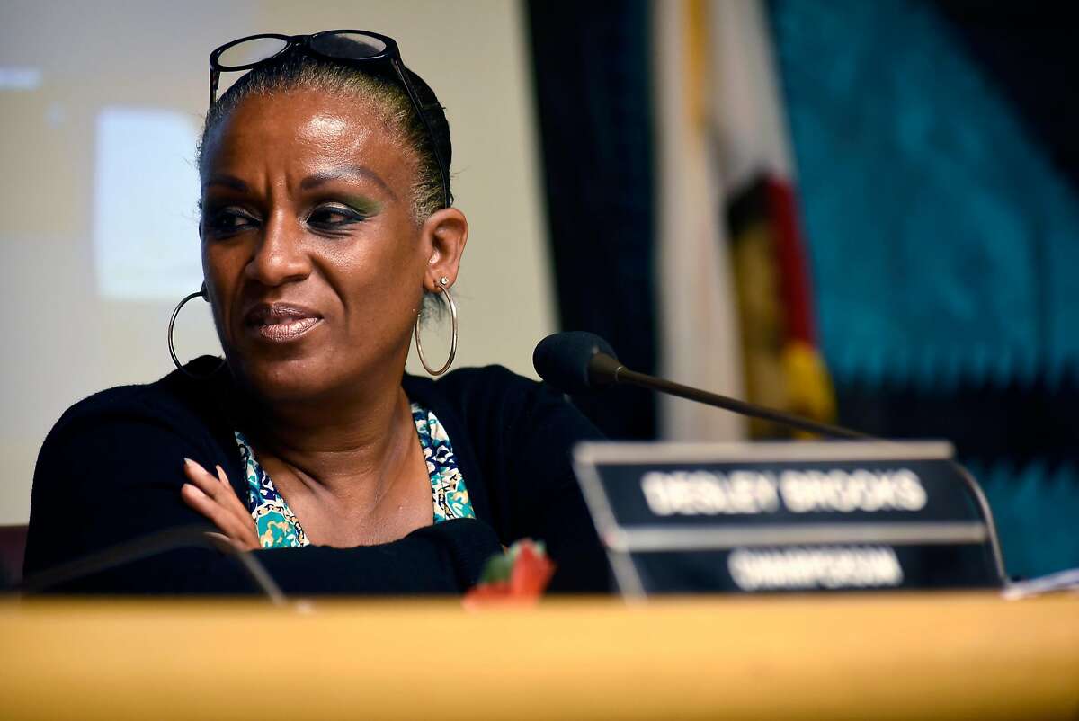 Councilwoman Desley Brooks looks on during an Oakland City Council public city committee meeting discussing African-American recruitment and retention in police force, at City Hall in Oakland, CA Friday, October 13, 2015.