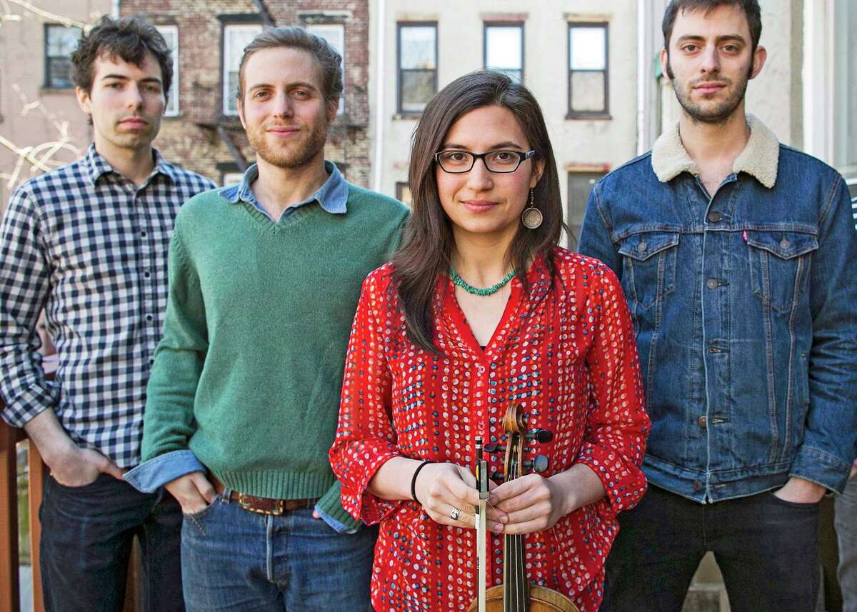 The string band, Cricket Tell the Weather, will perform May 14 at Voices Cafe at the Unitarian Church in Westport.