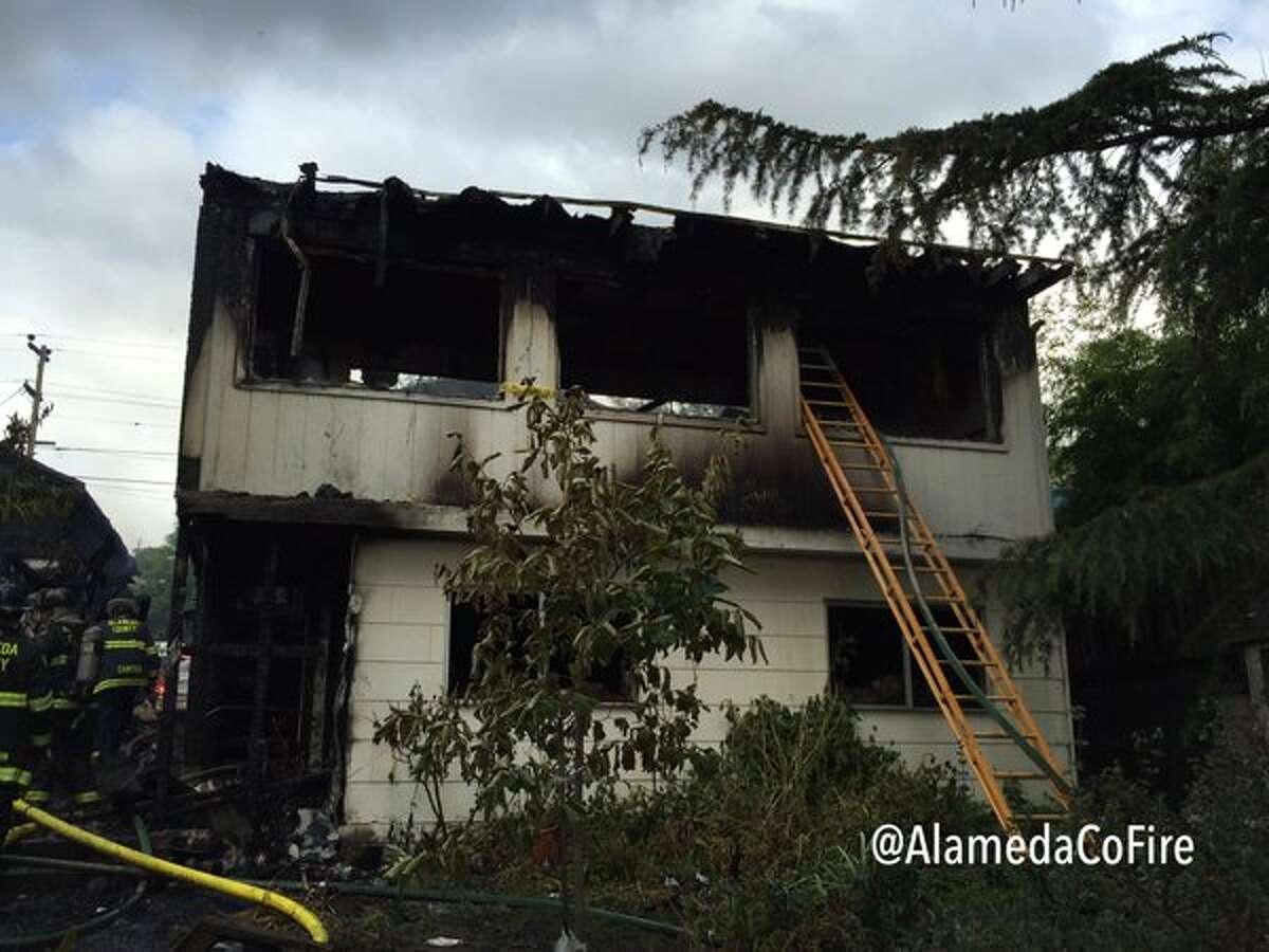 A home in an unincorporated area near San Leandro was condemned after a fire on Thursday May 5, 2016. Officials said one firefighter was injured during the fire.