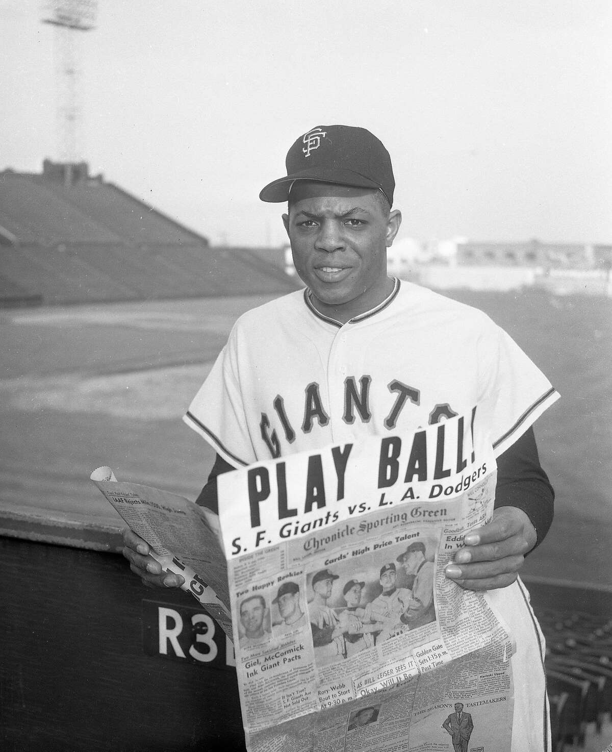 Willie Mays San Francisco Giants Mitchell & Ness 1951 National League  Rookie of the Year T-Shirt - Black