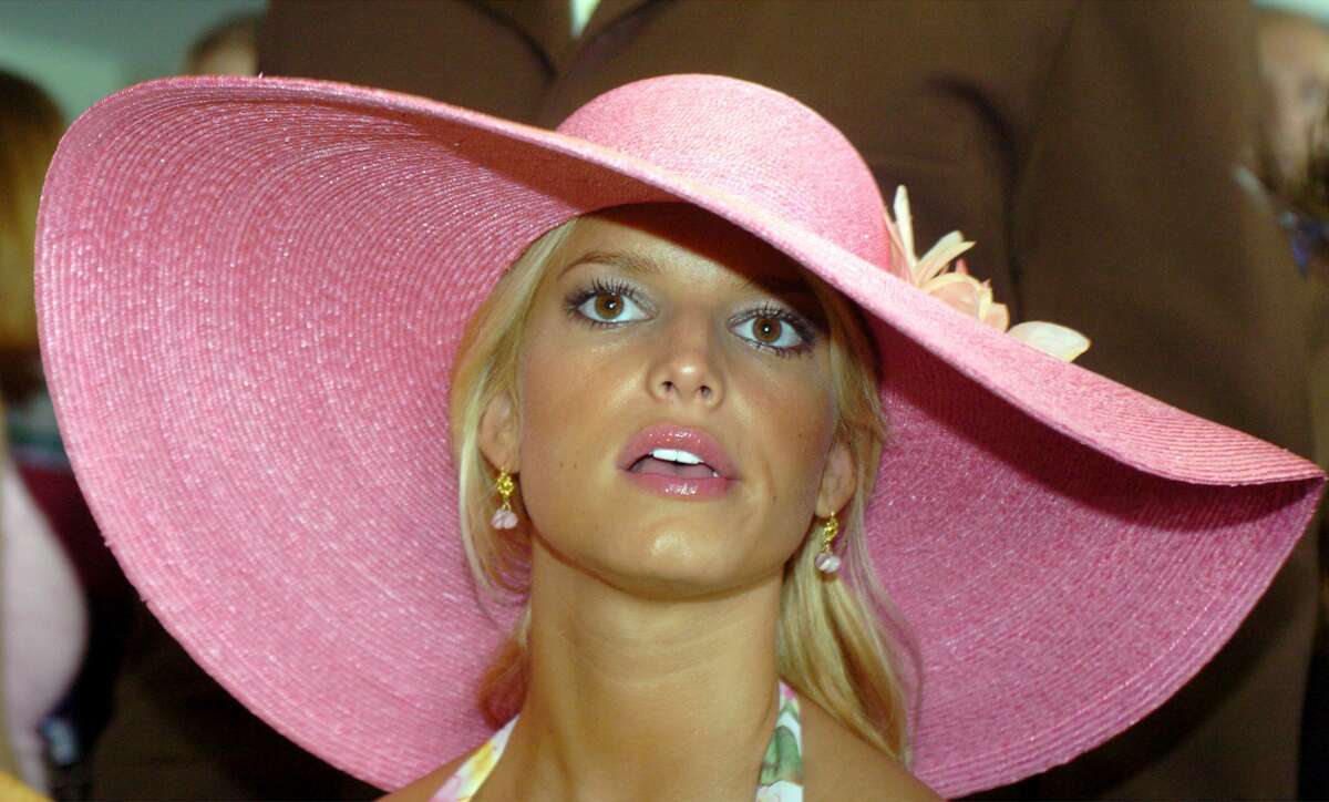 Jessica Simpson attends the 130th Running of the Kentucky Derby May 1, 2004 in Louisville, Kentucky. (Photo by Mike Simons/Getty Images)