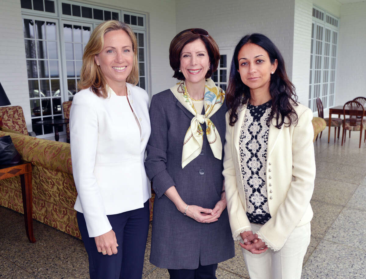 The three founding members of The Parity Partnership from left, Alexandra Mochary Bergstein, Deirdre Kamlani and Mudita Bhargava at the Greenwich Country Club in Greenwich.