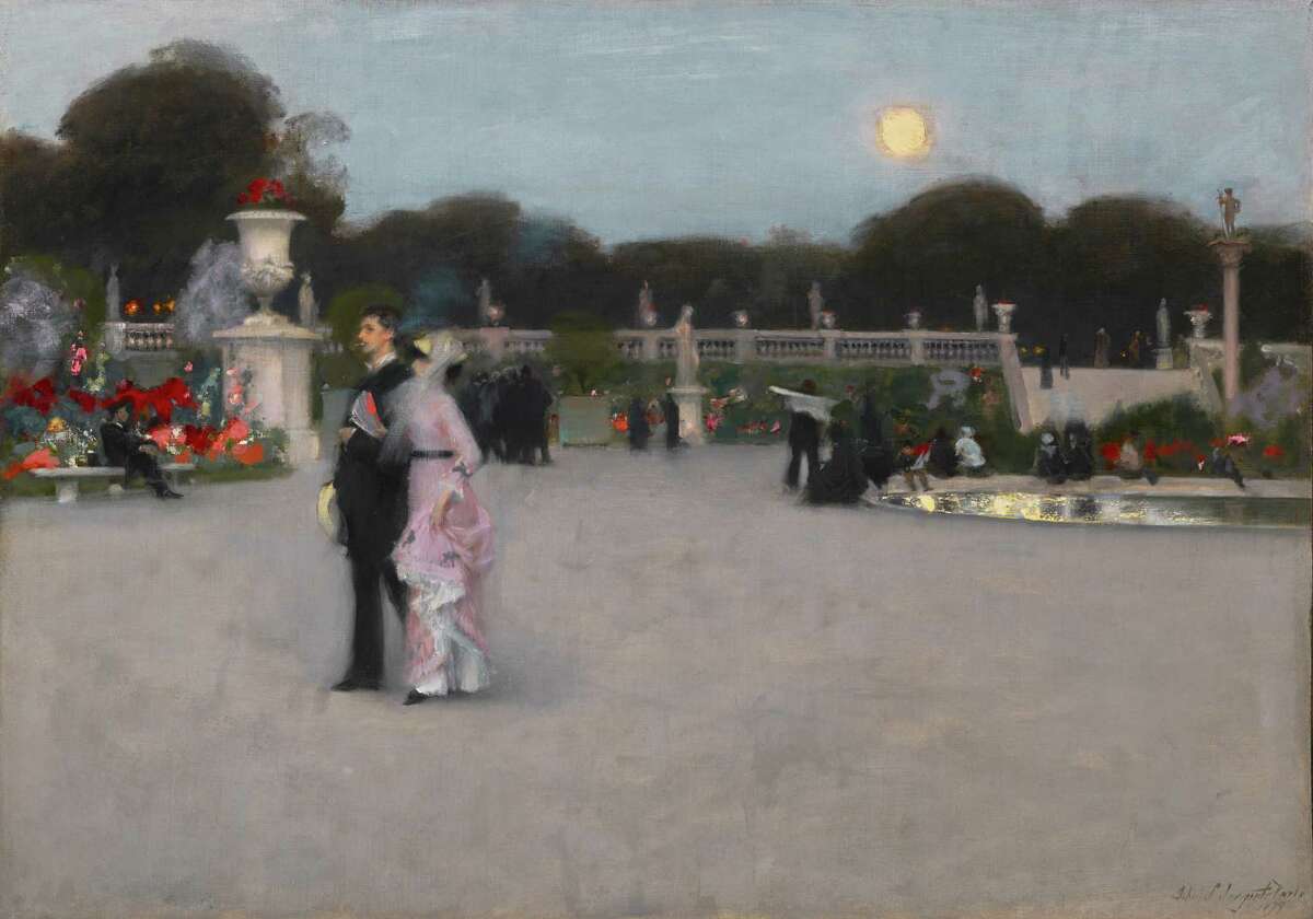 John Singer Sargent’s “In the Luxembourg Gardens,” 1879, is featured in “Electric Paris,” on view at the Bruce Museum in Greenwich from May 14 through Sept. 4.