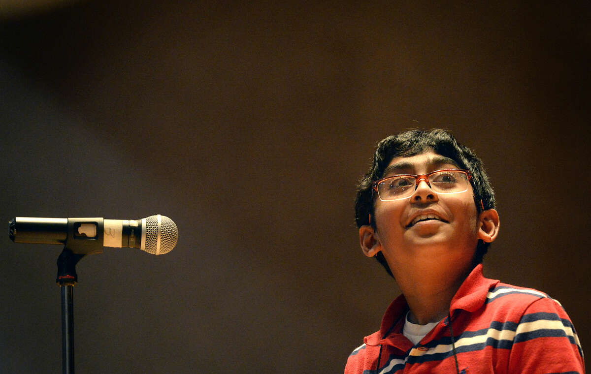 Srikar Chamarthi, representing Fasken Elementary, competes in the Midland Reporter-Telegram's 29th Annual Regional Spelling Bee on Saturday, Feb. 20, 2016, in the Allison Fine Arts Building on the campus of Midland College. James Durbin/Reporter-Telegram