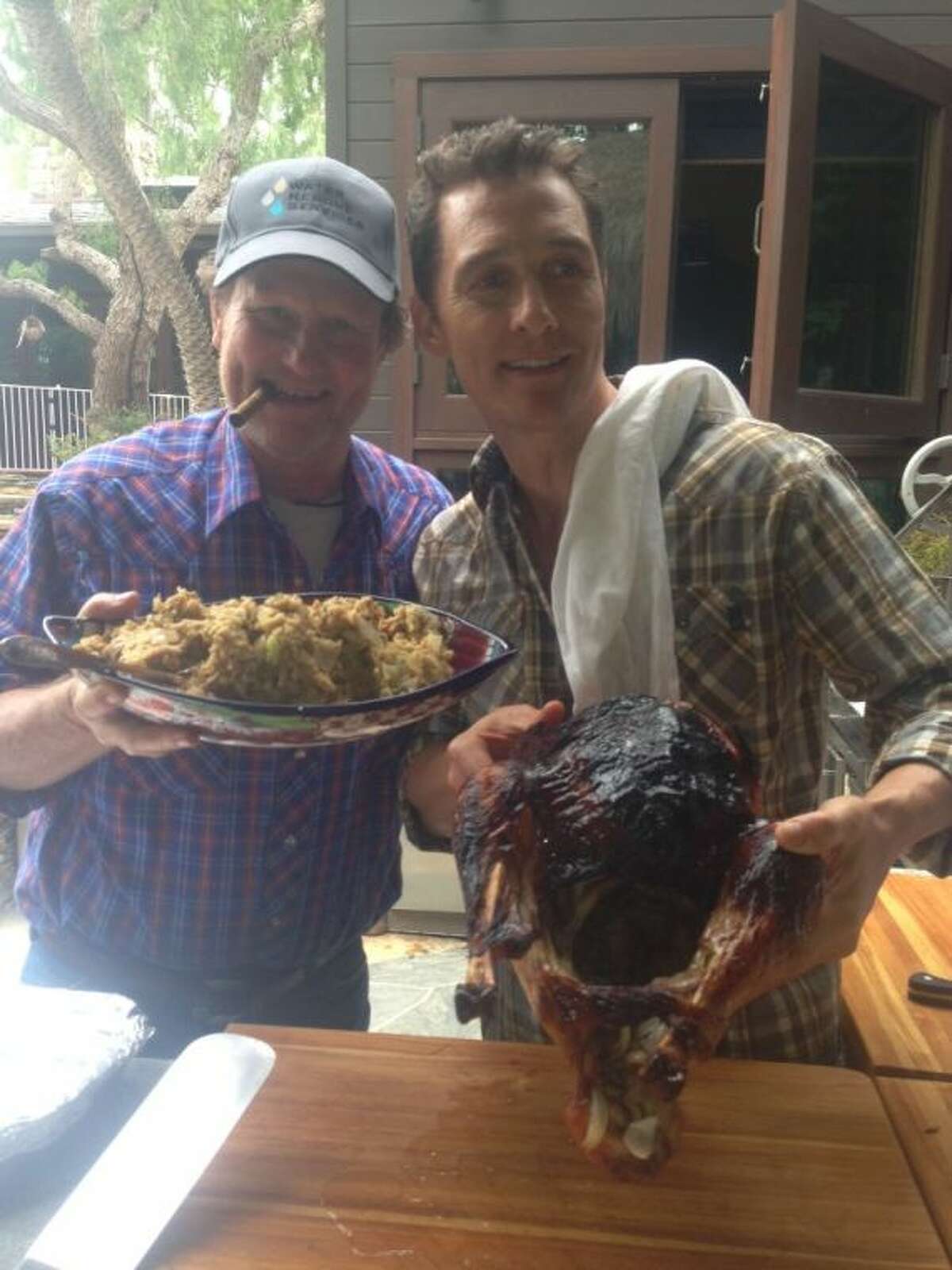 Matthew McConaughey and his brother, Rooster, at Thanksgiving together last year. Photo provided by Rooster McConaughey.
