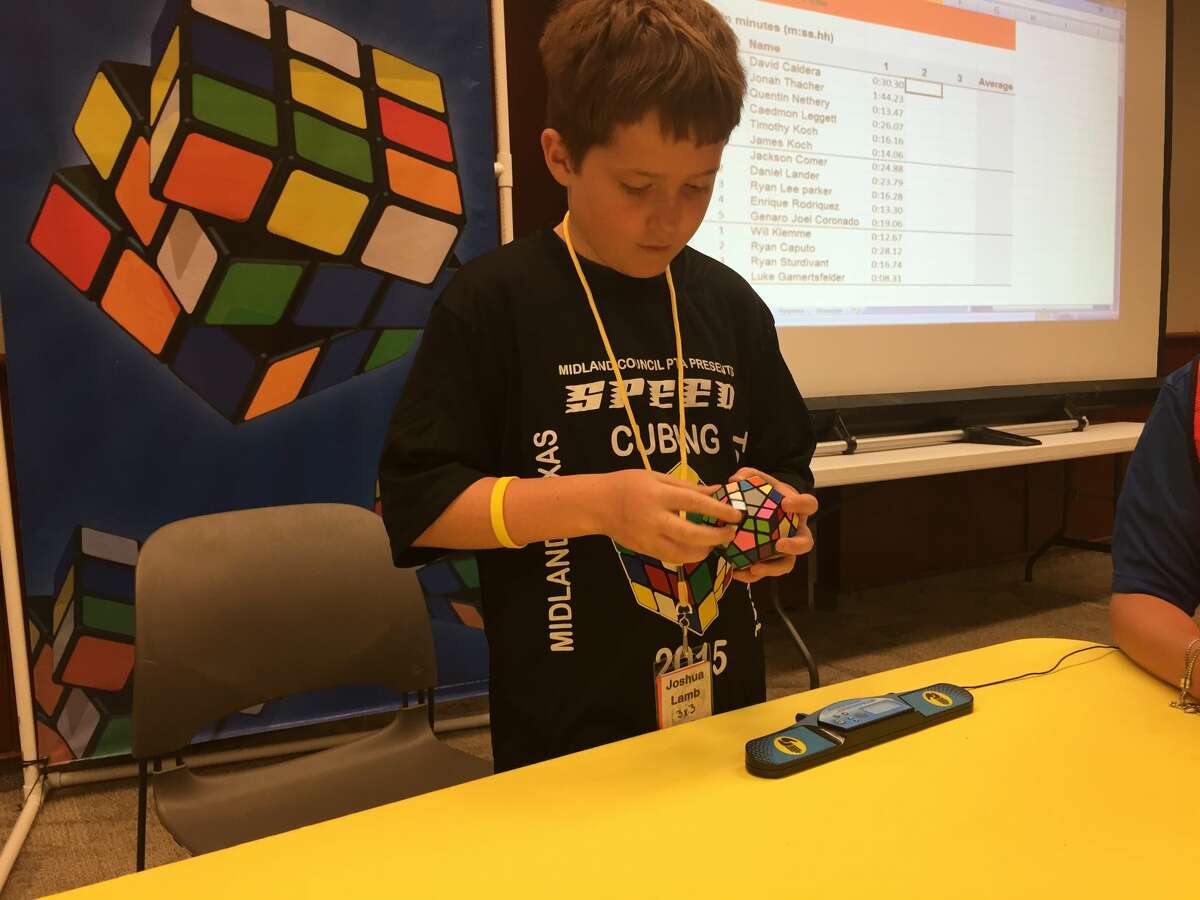 Recognizing how the cube has established a grip on the passions and free time of kids, the Midland Council PTA arranged a speed “cubing” competition Sunday at First Presbyterian Church to showcase the activity.