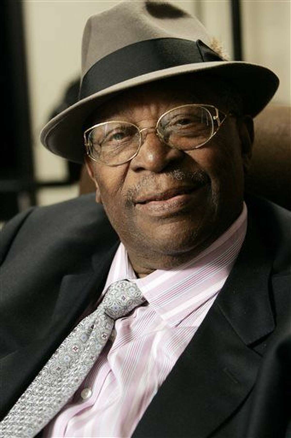 In this photo taken on Wednesday, Aug. 27, 2008, Blues legend B.B. King pauses during an interview in Los Angeles. King, whose scorching guitar licks and heartfelt vocals made him the idol of generations of musicians and fans while earning him the nickname King of the Blues, died late Thursday, May 14, 2015, at home in Las Vegas. He as 89. (AP Photo/Reed Saxon)