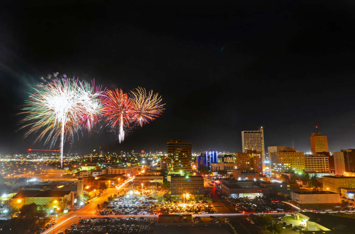 Fireworks show over Midland during the Star-Spangled Salute on Friday. James Durbin/Reporter-Telegram