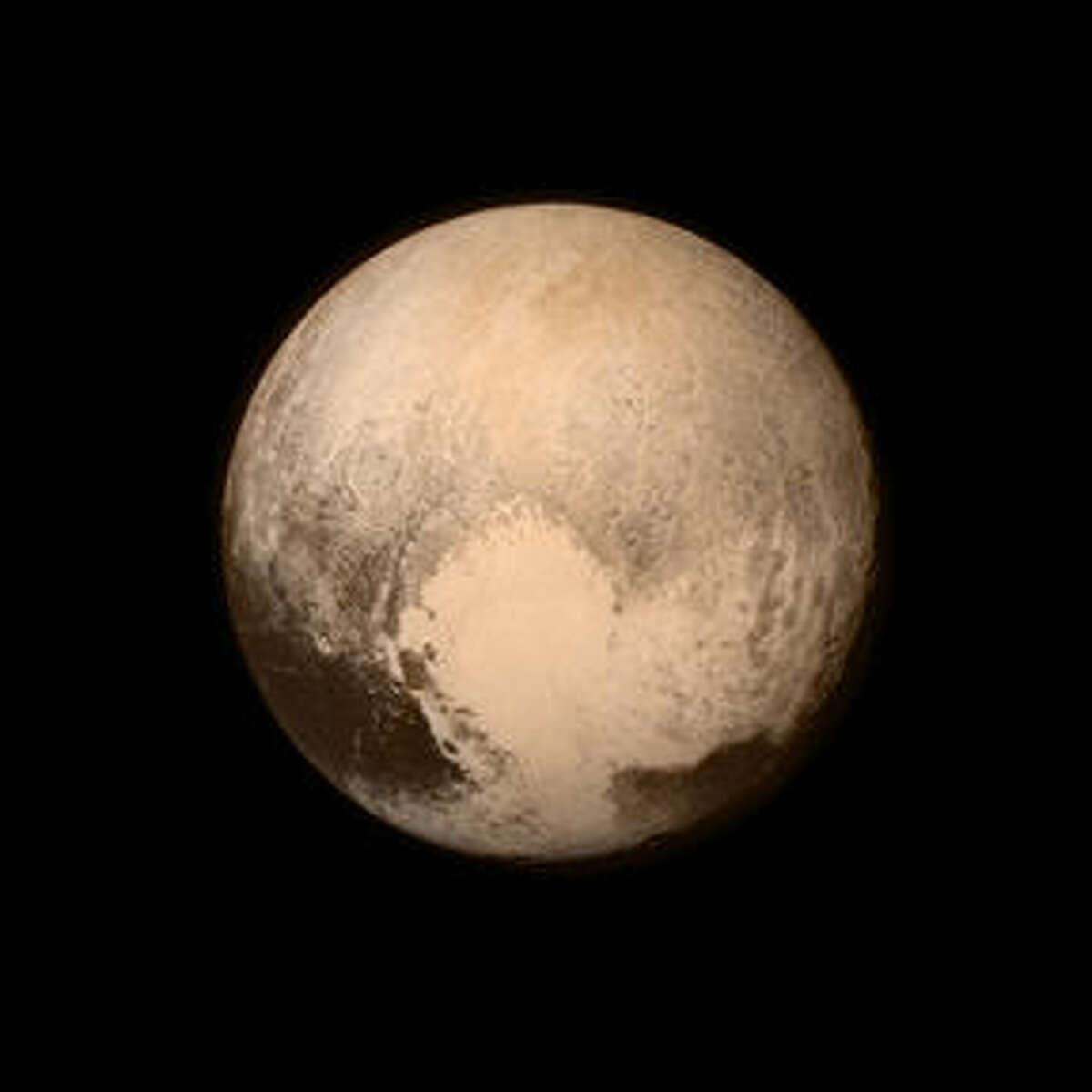 This Monday image provided shows Pluto from the New Horizons spacecraft. 