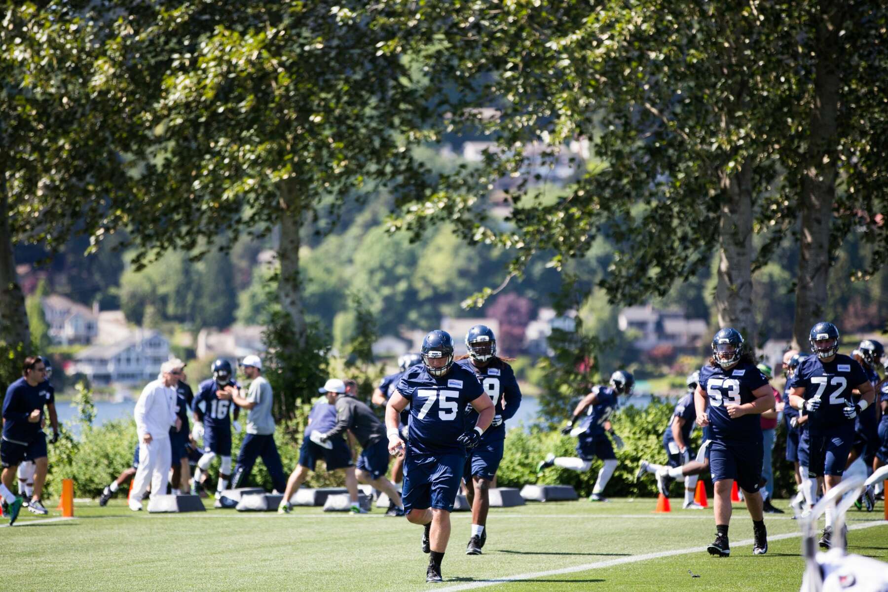 Seahawks trio of rookie RBs, including Alex Collins, get long look during  minicamp