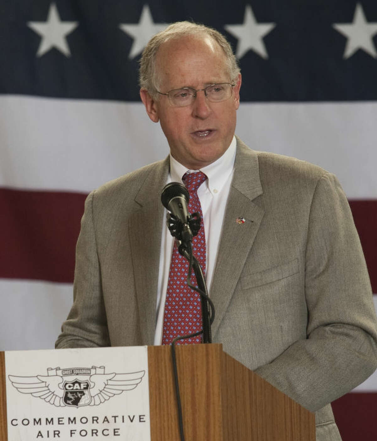 Rep. Mike Conaway speaks Monday at the Memorial Day ceremony at the CAF. Tim Fischer\Reporter-Telegram