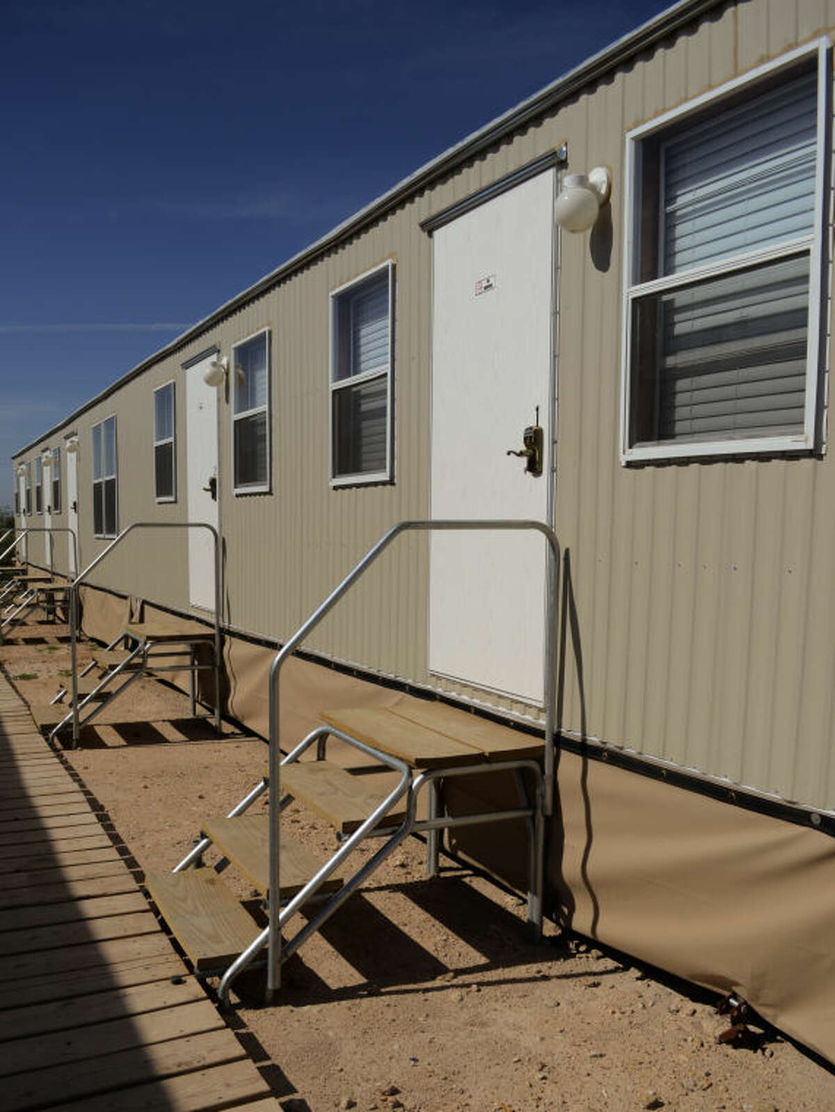 Crew Support Services offers affordable temporary housing with 3 and 4 bedroom trailers. Tim Fischer\Reporter-Telegram