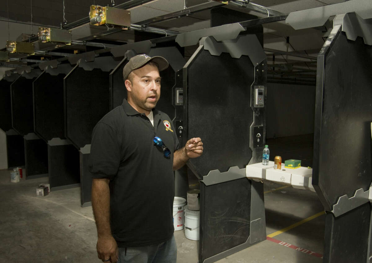 Tony Grijalva, owner of Family Armory & Indoor Range (FAIR), speaks Wednesday 8-19-2015 about the nearly completed new indoor shooting range off 1788 near Hwy 191. Tim Fischer\Reporter-Telegram