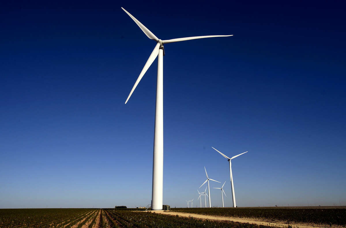 Wind turbines in action Tuesday, Oct. 27, 2015, north of Stanton, Texas. James Durbin/Reporter-Telegram