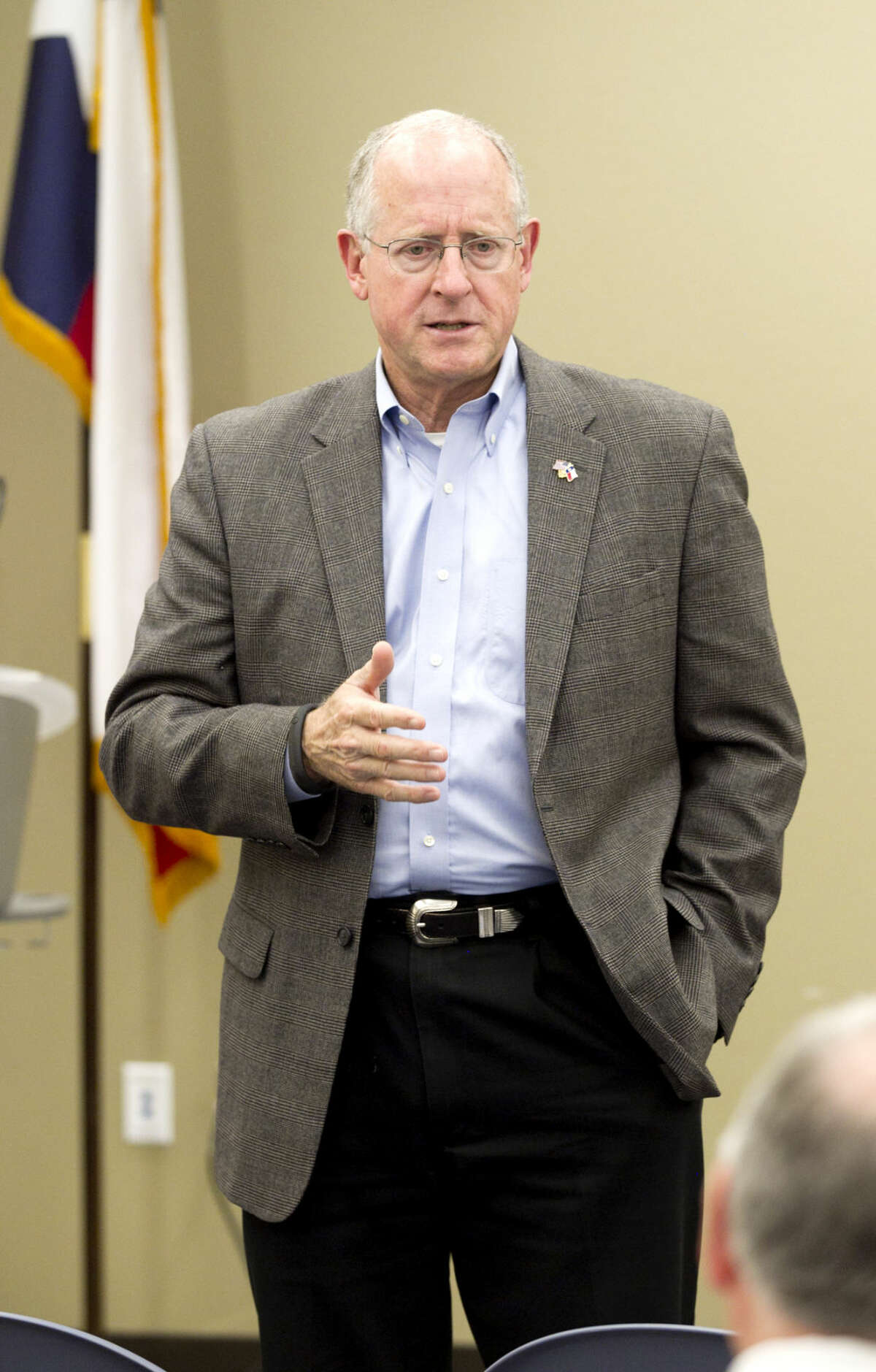 Congressman Michael Conaway (R-Texas) held a town hall meeting Wednesday at the Midland County Public Library Centennial branch. James Durbin/Reporter-Telegram