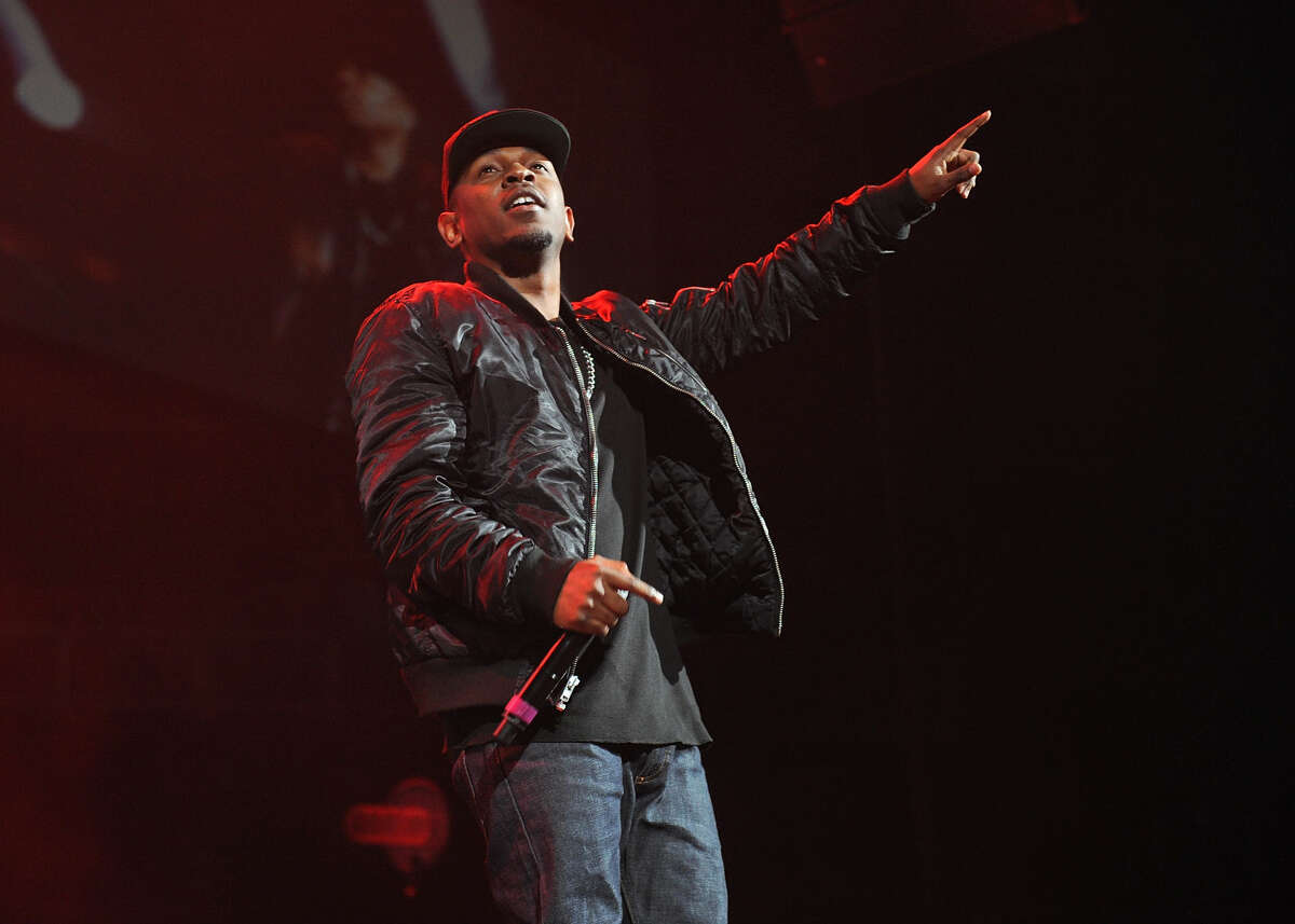FILE - This Nov. 2, 2013 file photo shows hip-hop artist Kendrick Lamar performs onstage at the Power 105.1's Powerhouse Concert in New York. Lamar will host a VIP event during Maxim magazine's Big Game Weekend, as part of Super Bowl XLVIII festivities. (Photo by Brad Barket/Invision/AP, File)