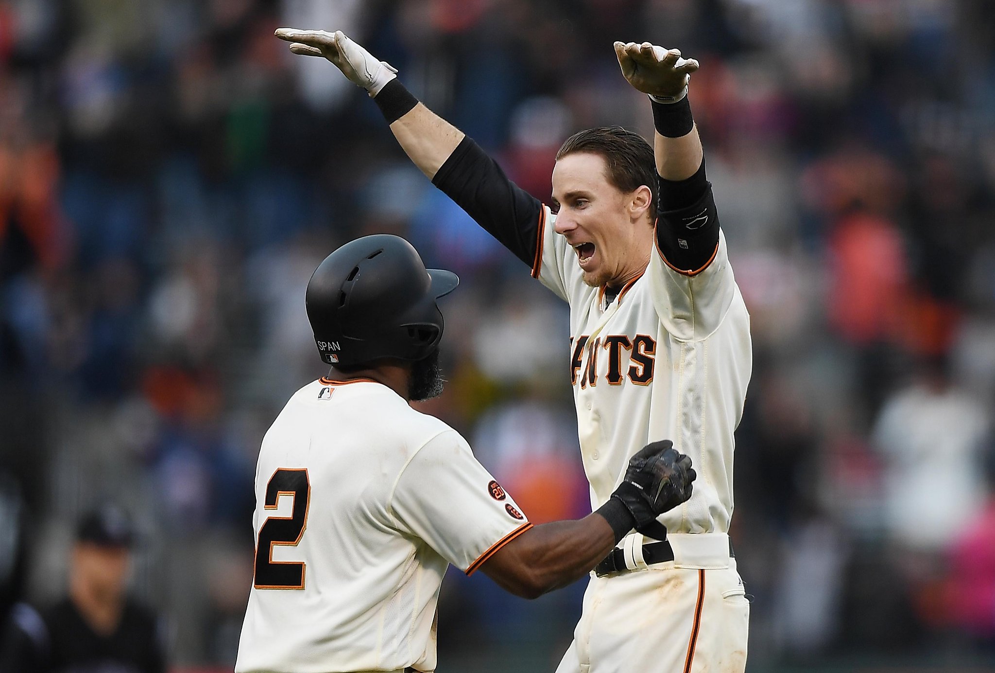 San Francisco Giants -2017 Game-Used Road Alternate Jersey worn by #2  Denard Span