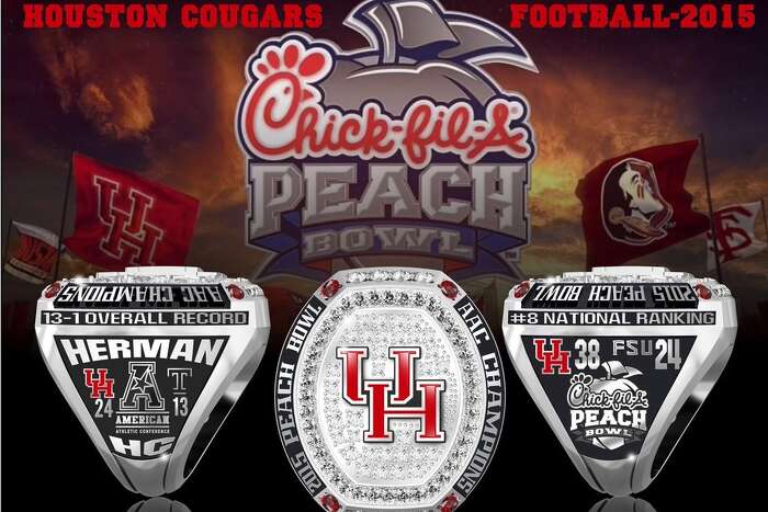 UH unveils 2015 Peach Bowl championship ring