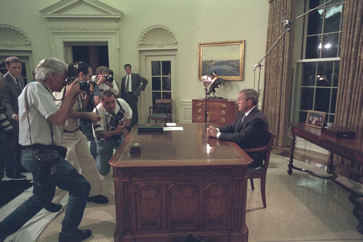 "I've directed the full resources for our intelligence and law enforcement communities to find those responsible and bring them to justice," the president said. "We will make no distinction between the terrorists who committed these acts and those who harbor them." Via PBS.