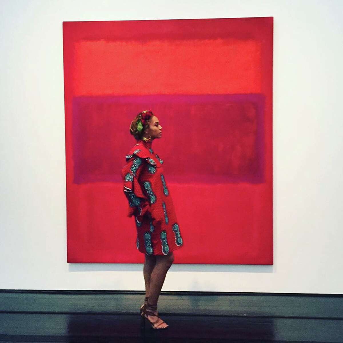 Beyoncé at the Menil in Houston during "Formation Weekend."