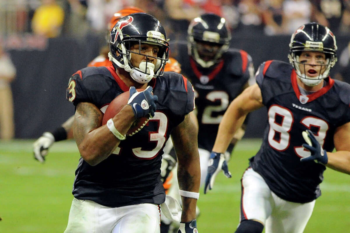 Houston Texans' Arian Foster in the second quarter of an NFL