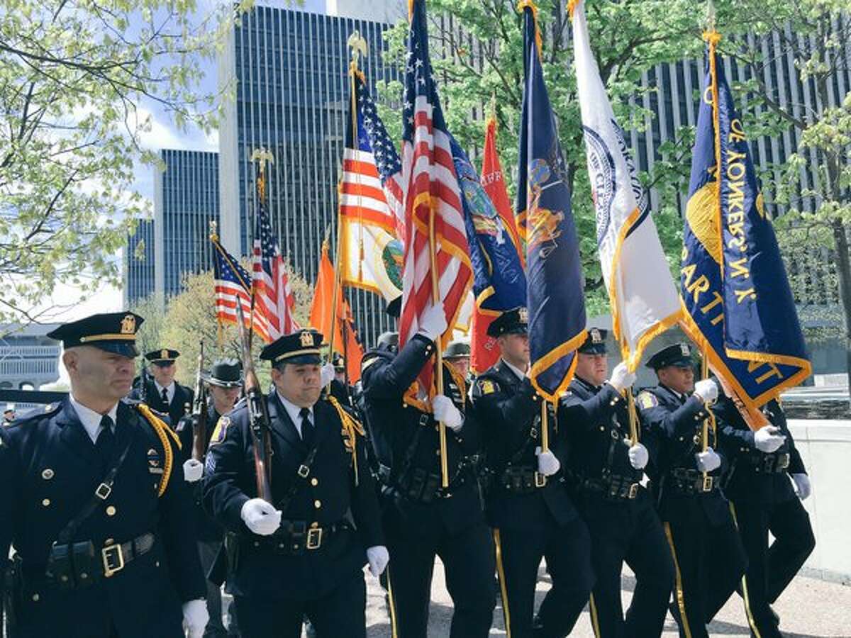 Police Salute Fallen Officers In Albany Ceremony