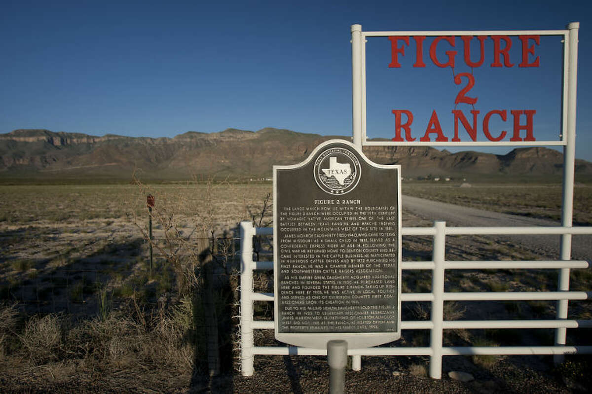 A view of the Figure 2 Ranch Sierra Diablo mountain range land owned by Amazon.Com founder Jeff Bezos where the 10,000 Year Clock is being constructed deep inside the mountain Monday, Aug. 12, 2013, in Van Horn. ( James Nielsen / Houston Chronicle )