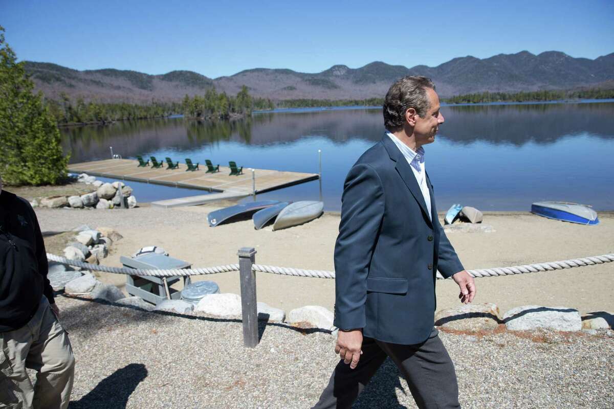 Gov. Andrew M. Cuomo announced the completion of the states largest Adirondack land acquisition in more than 100 years, with the purchase of the 20,758-acre Boreas Ponds Tract on May 10, 2016, in North Hudson, N.Y. (Office of the Governor)
