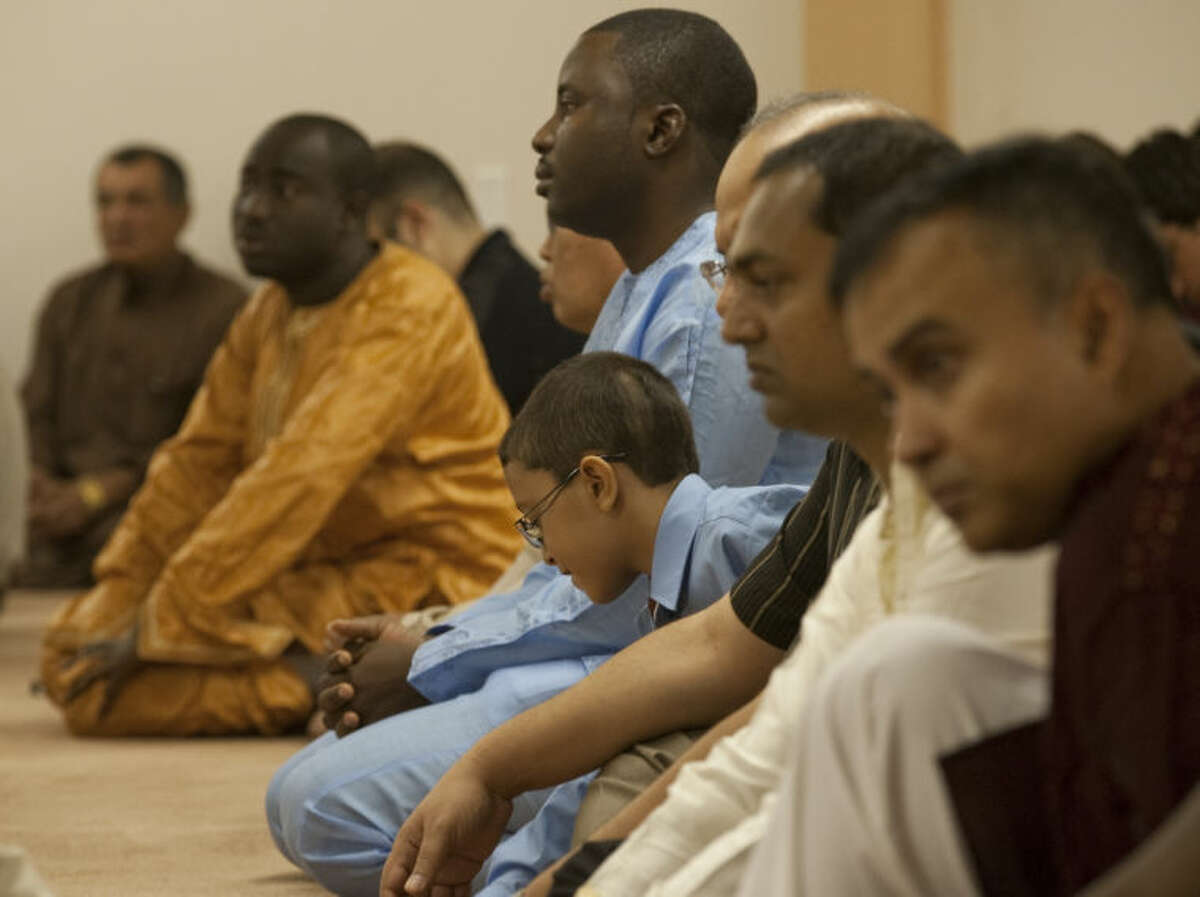Muslims gather for prayer Tuesday at the Muslim Association of West Texas to celebrate Eid al-Adha. Tim Fischer\Reporter-Telegram