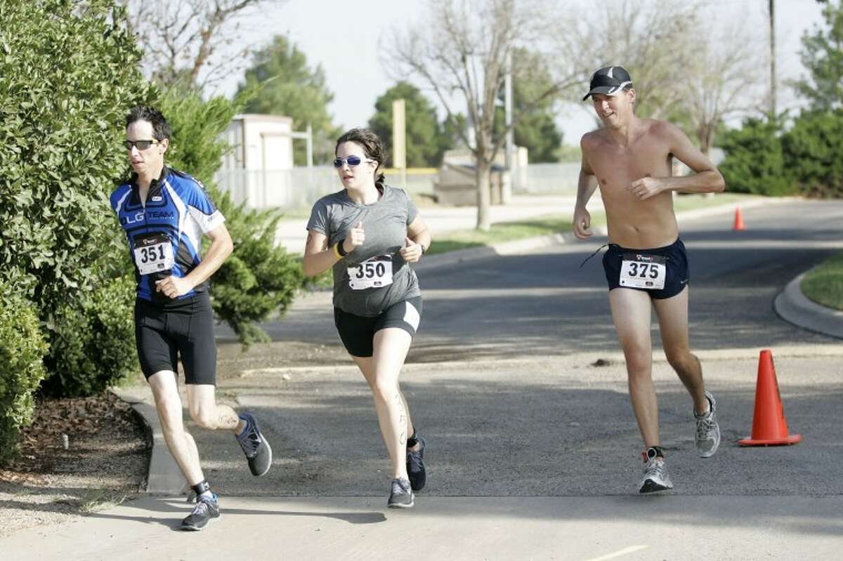 File art from a Tall City Triathlon. The Tumbleweed Triathlon will take place in Odessa this weekend.