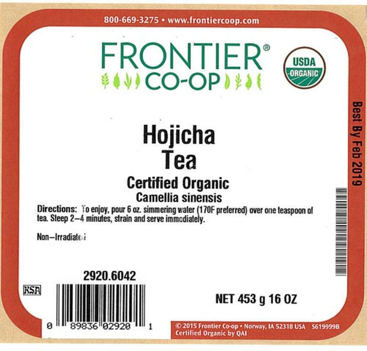 Frontier Co-op is voluntarily recalling its Organic Hojicha Tea due to potential to be contaminated with Salmonella, an organism which can cause serious and sometimes fatal infections in young children, frail or elderly people, and others with weakened immune systems. For a full list of products, click here.