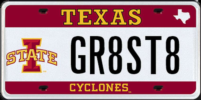 The popular college license plates sold in Texas