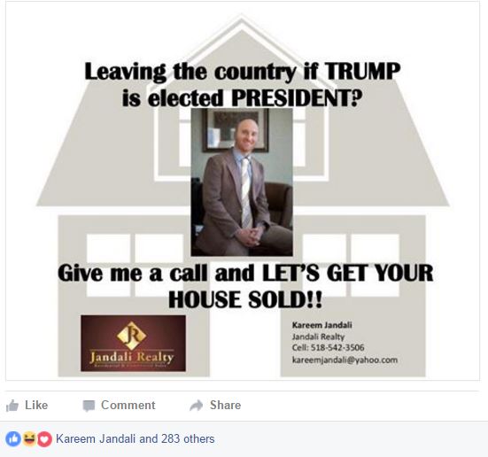 Troy real estate agent taps Trump anxiety