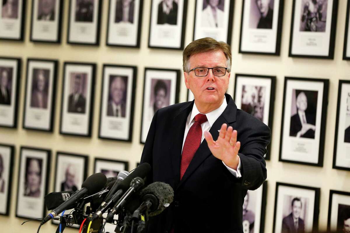 "If he wants to devise social engineering, he's in the wrong job," Lt. Gov. Dan Patrick said of Fort Worth ISD Superintendent Kent Paredes Scribner on Tuesday. Patrick takes issue with the district's policy for transgender students. (Tom Fox/Dallas Morning News/TNS)