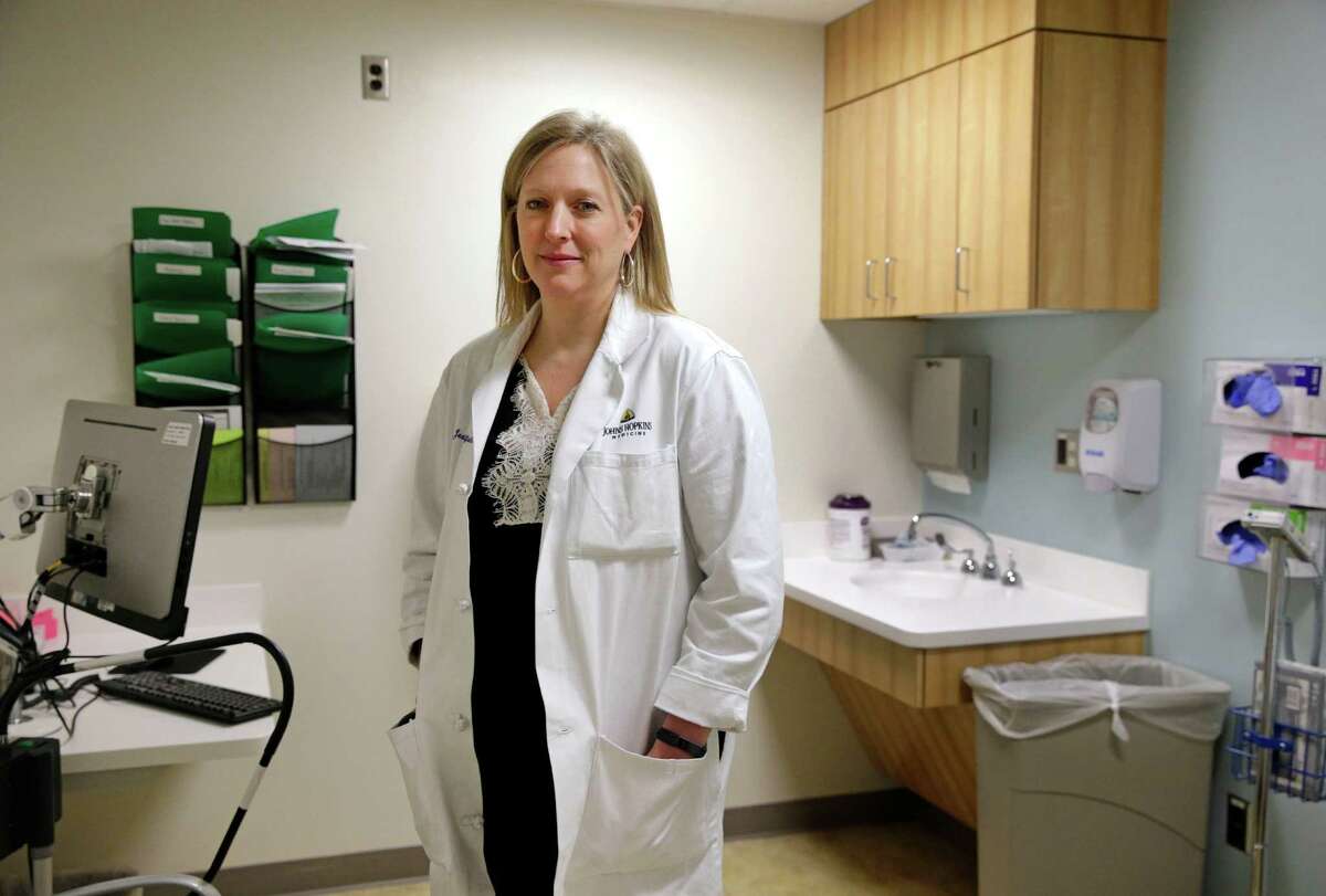 In this April 28, 2016 photo, Dr. Jeanne Sheffield, a Johns Hopkins University obstetrician who has advised the Centers for Disease Control and Prevention on Zika-related pregnancy issues, poses in an examination room in at Johns Hopkins Hospital in Baltimore. There?’s little doubt: Zika is coming to the continental United States, bringing frightening birth defects - and, most likely, newly urgent discussions about abortion and contraception. Fearful they might bear children who suffer from brain-damaging birth defects caused by Zika, more women will look for ways to prevent or end pregnancies. (AP Photo/Patrick Semansky) ORG XMIT: NYCD102