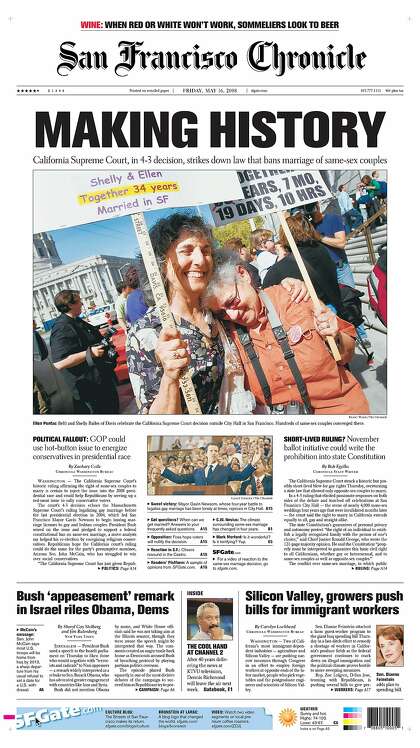 Chronicle Covers A Victory On The Path To Gay Marriage Rights