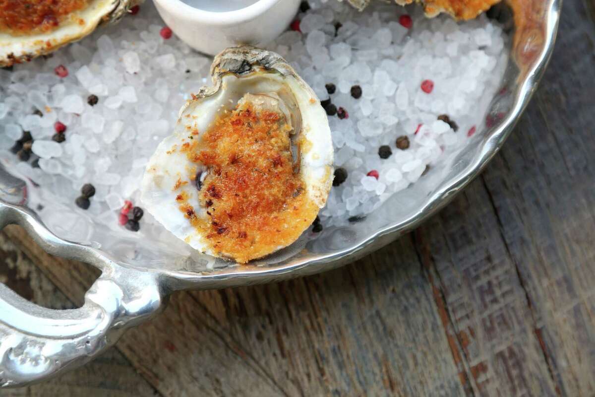Wood roasted oysters at Caracol