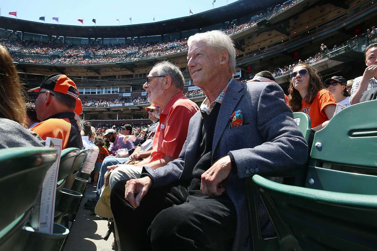 San Francisco Giant's former managing general partner Peter Magowan watches a game in San Francisco, California, on wednesday afternoon, may 11, 2016.