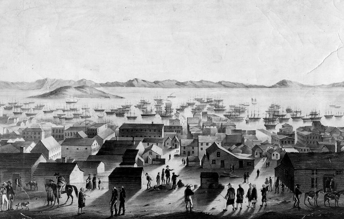 Dawn in Gold Rush San Francisco found the settlement awake and hustling. Along its unpaved streets, in a picturesque pageant of the frontier, moved the Chinese, the Mexican, the bearded '49ers.