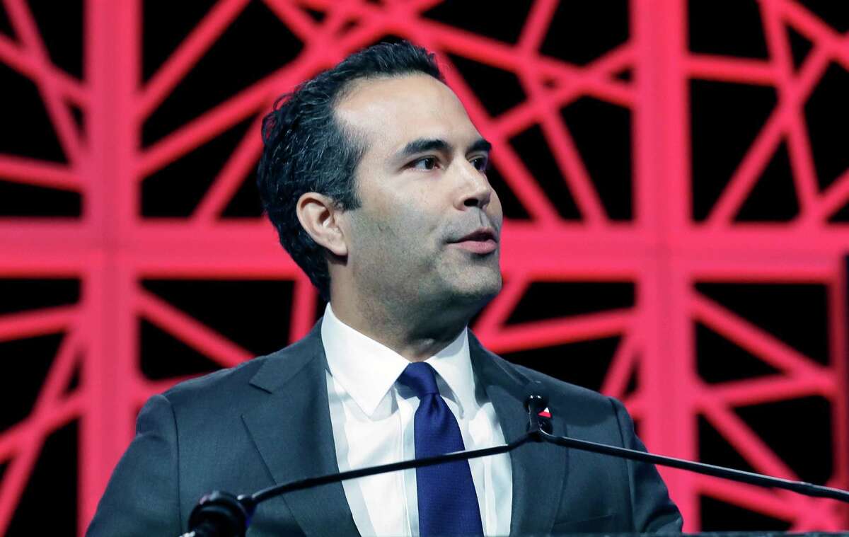 Texas Land Commissioner George P. Bush speaks to delegates at the Texas Republican Convention Thursday, May 12, 2016, in Dallas. (AP Photo/LM Otero)
