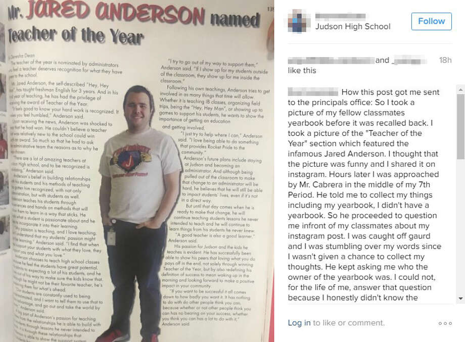 Judson High Recalls Yearbooks With Ex Teacher Of The Year Accused Of