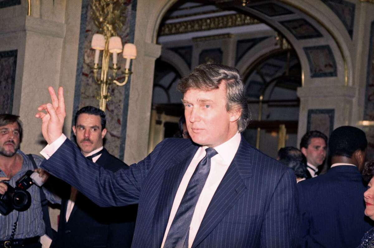 Donald Trump is seen in New York in this April 9, 1991,file photo, roughly about the time his Atlantic City hotel/casinos were beginning to enter bankruptcy.